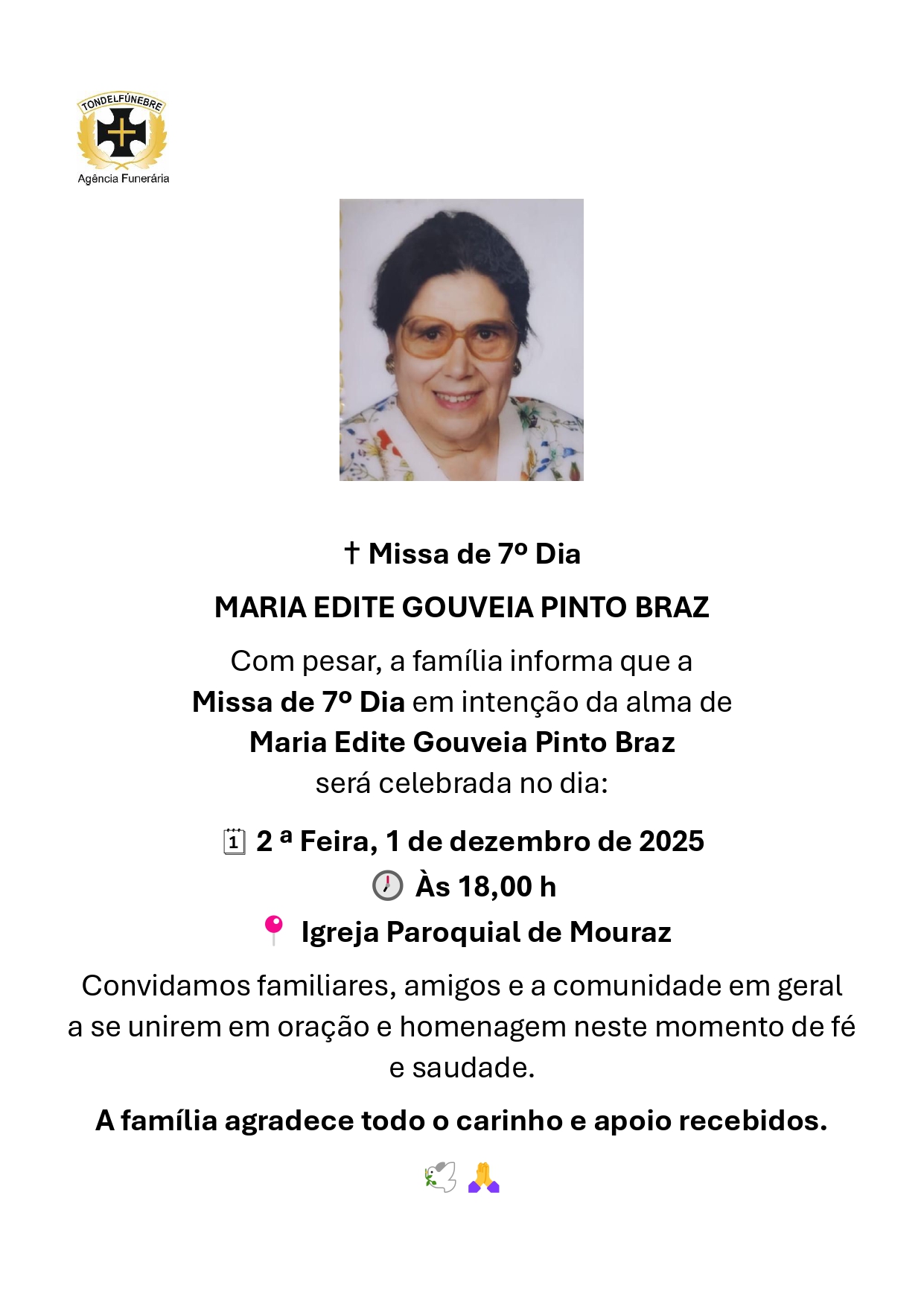 MARIA EDITE GOUVEIA PINTO BRAZ