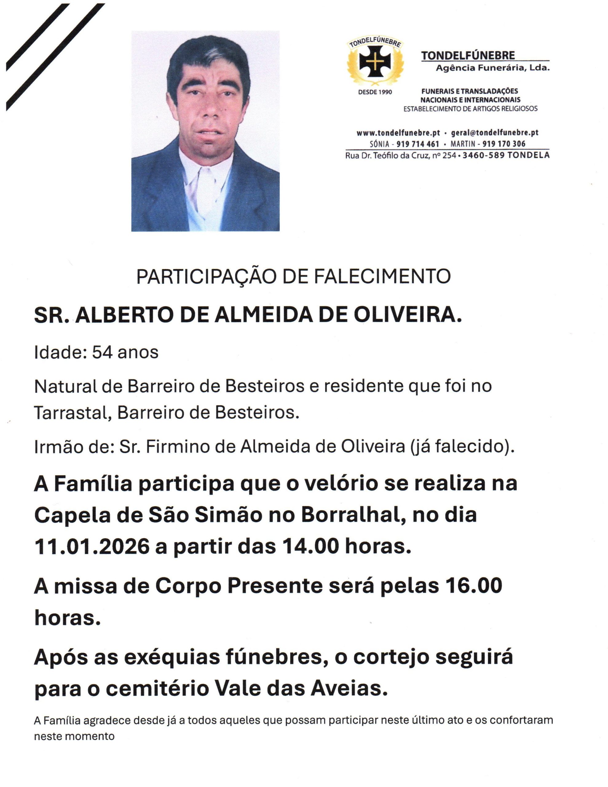 ALBERTO DE ALMEIDA DE OLIVEIRA