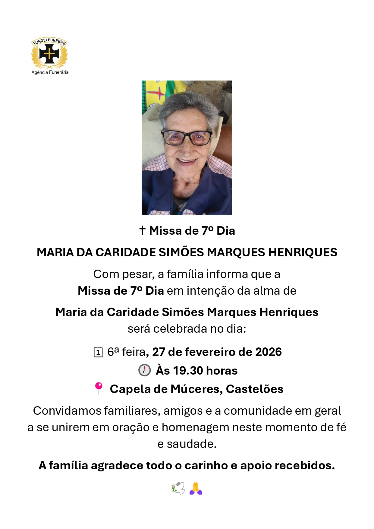 MARIA DA CARIDADE SIMÕES MARQUES HENRIQUES