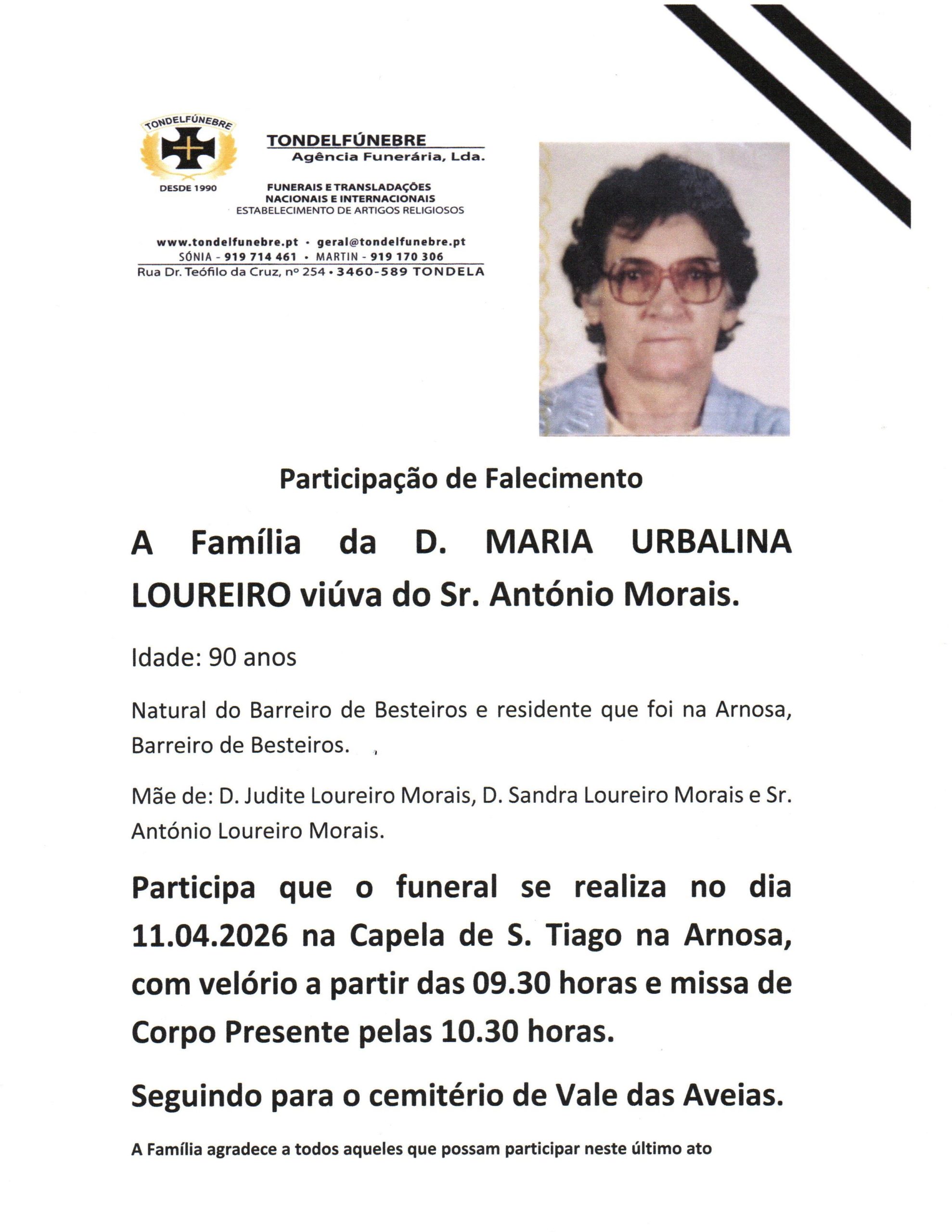 MARIA URBALINA LOUREIRO
