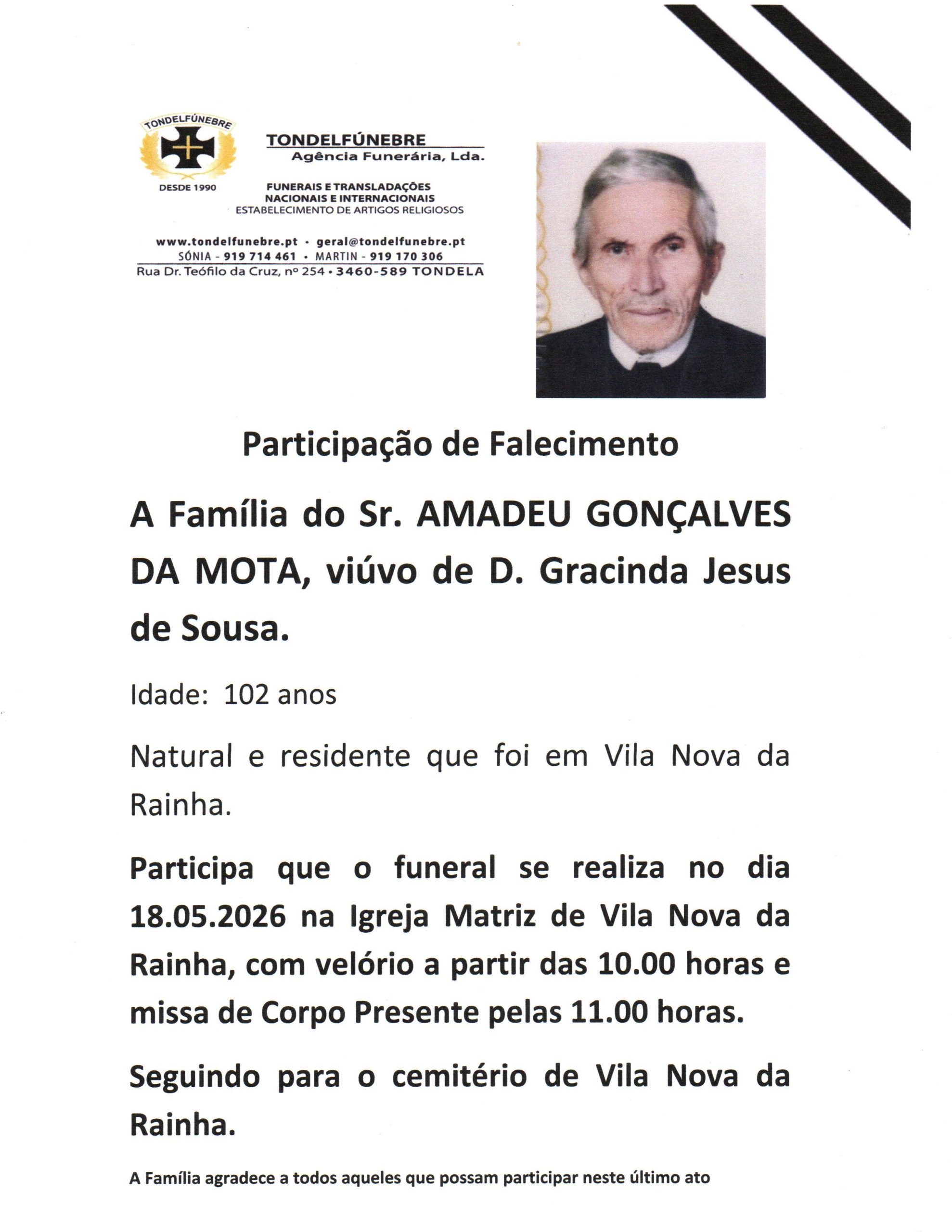 AMADEU GONÇALVES DA MOTA