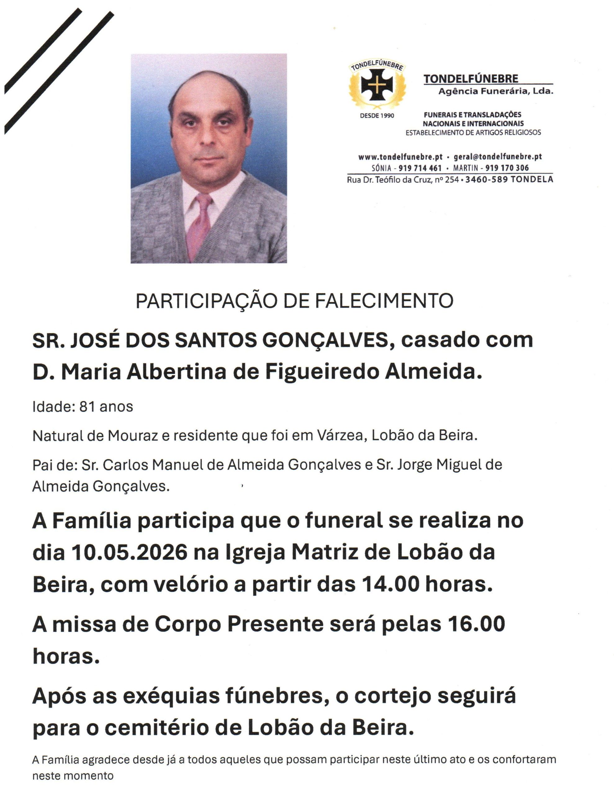 JOSÉ DOS SANTOS GONÇALVES