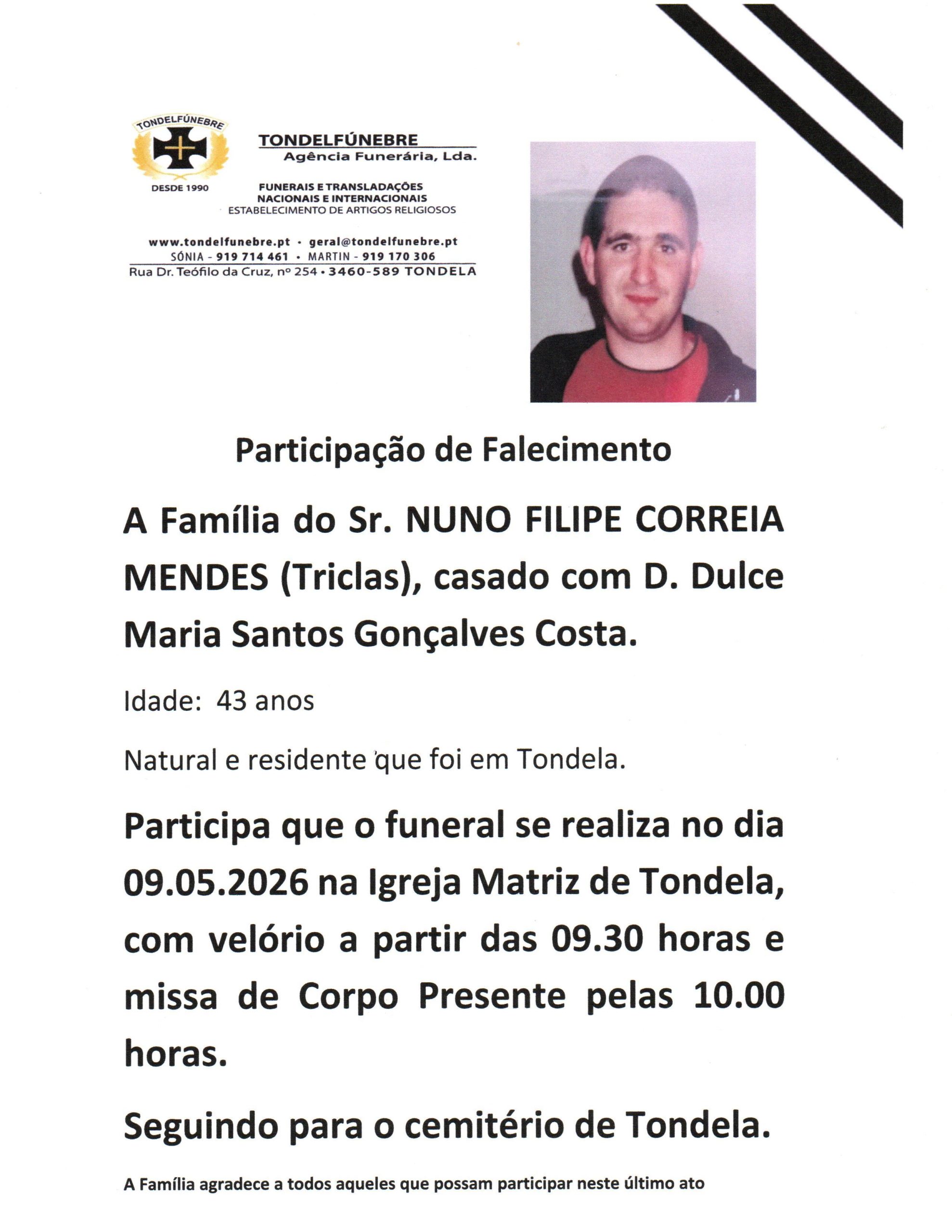 NUNO FILIPE CORREIA MENDES