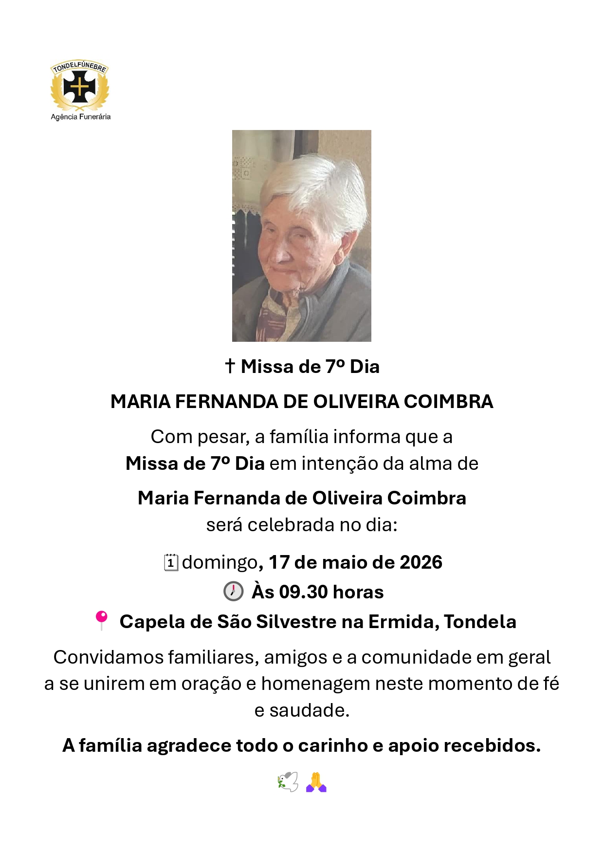 MARIA FERNANDA DE OLIVEIRA COIMBRA