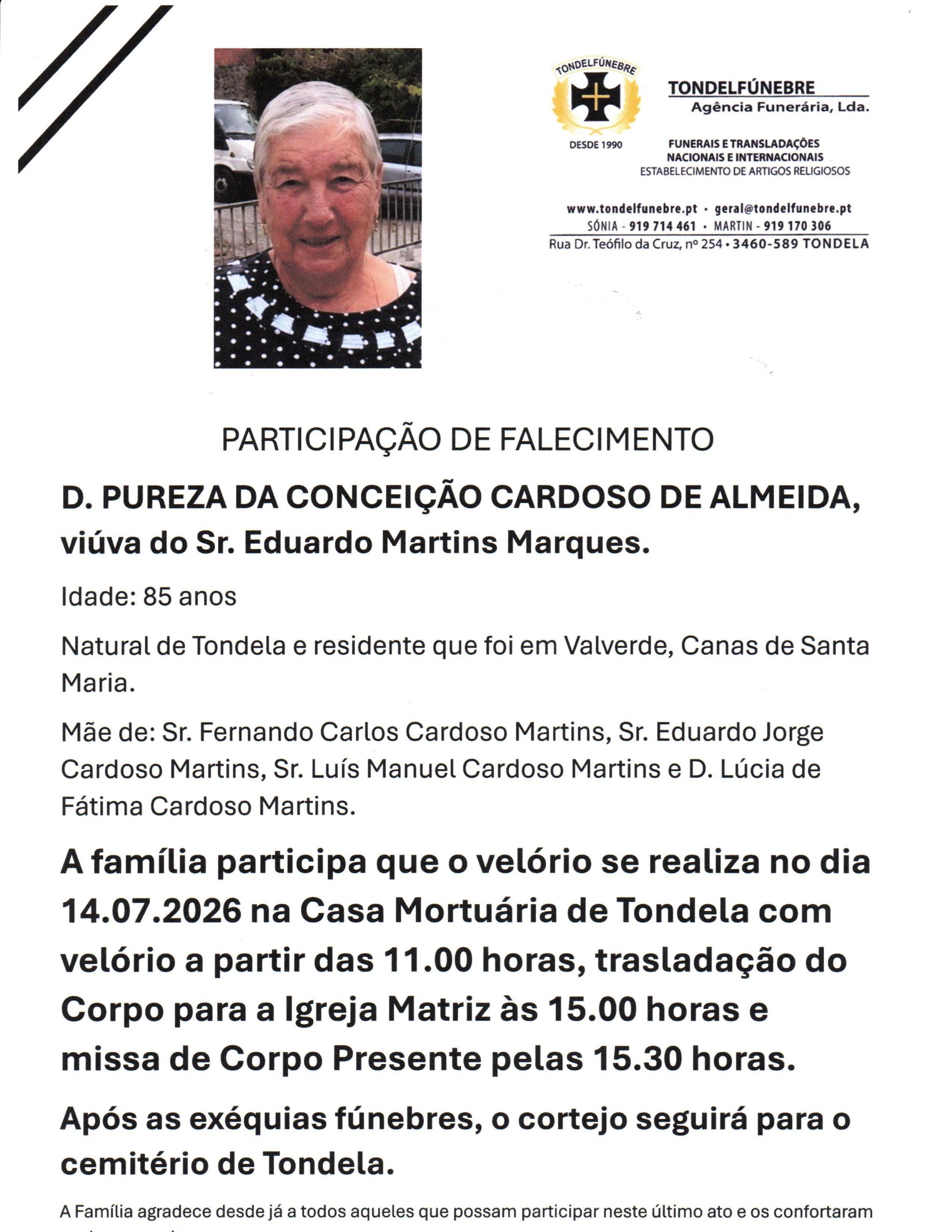 PUREZA DA CONCEIÇÃO CARDOSO DE ALMEIDA