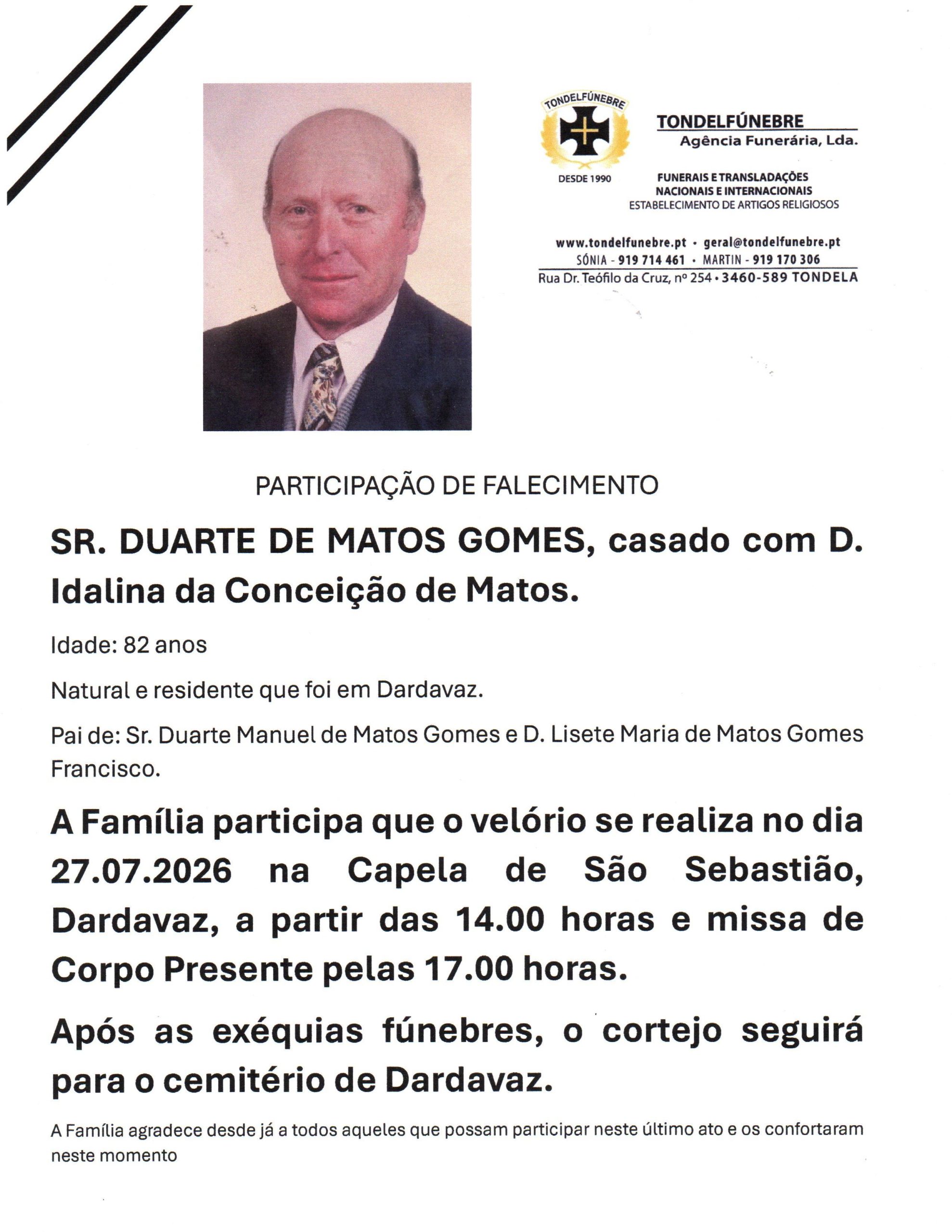 DUARTE DE MATOS GOMES