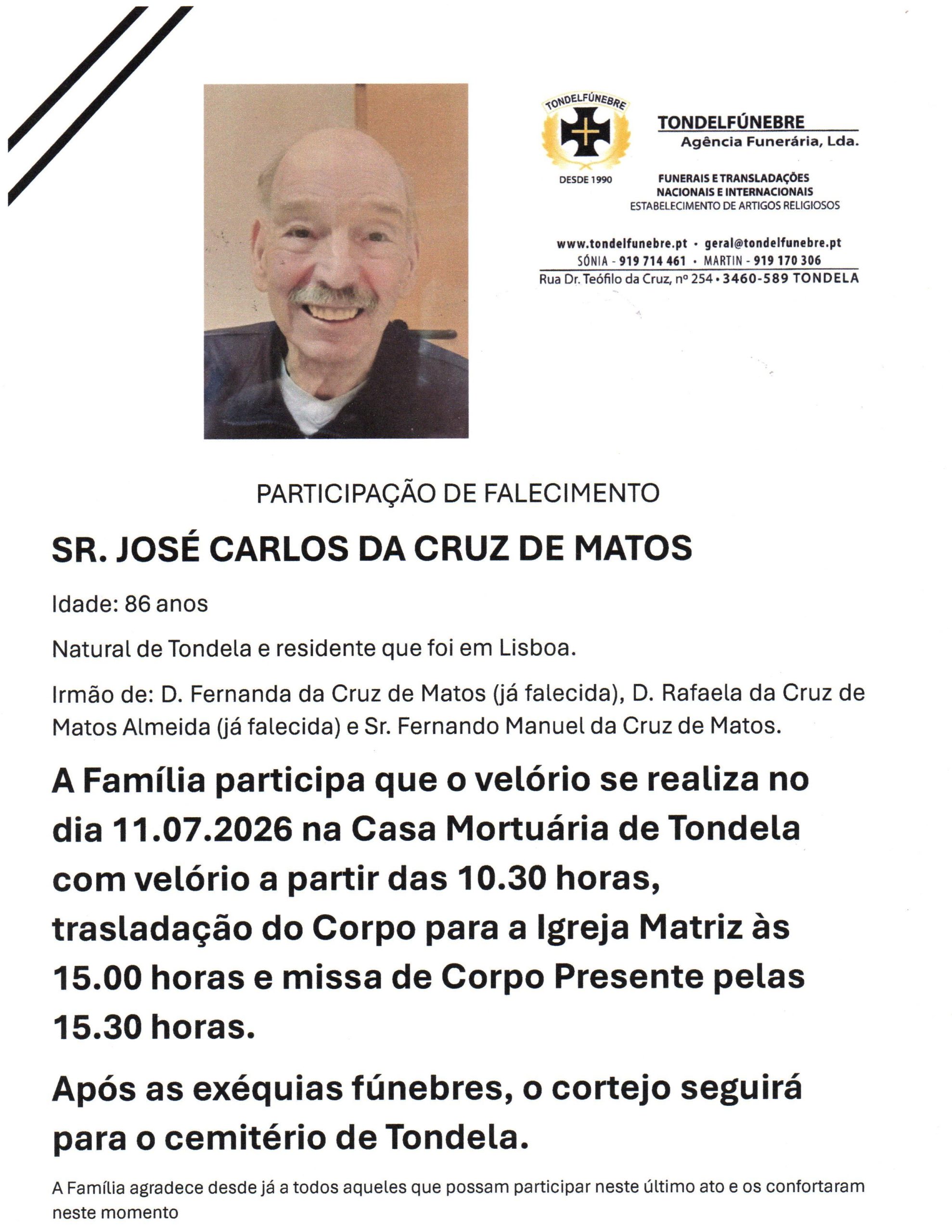 JOSÉ CARLOS DA CRUZ DE MATOS