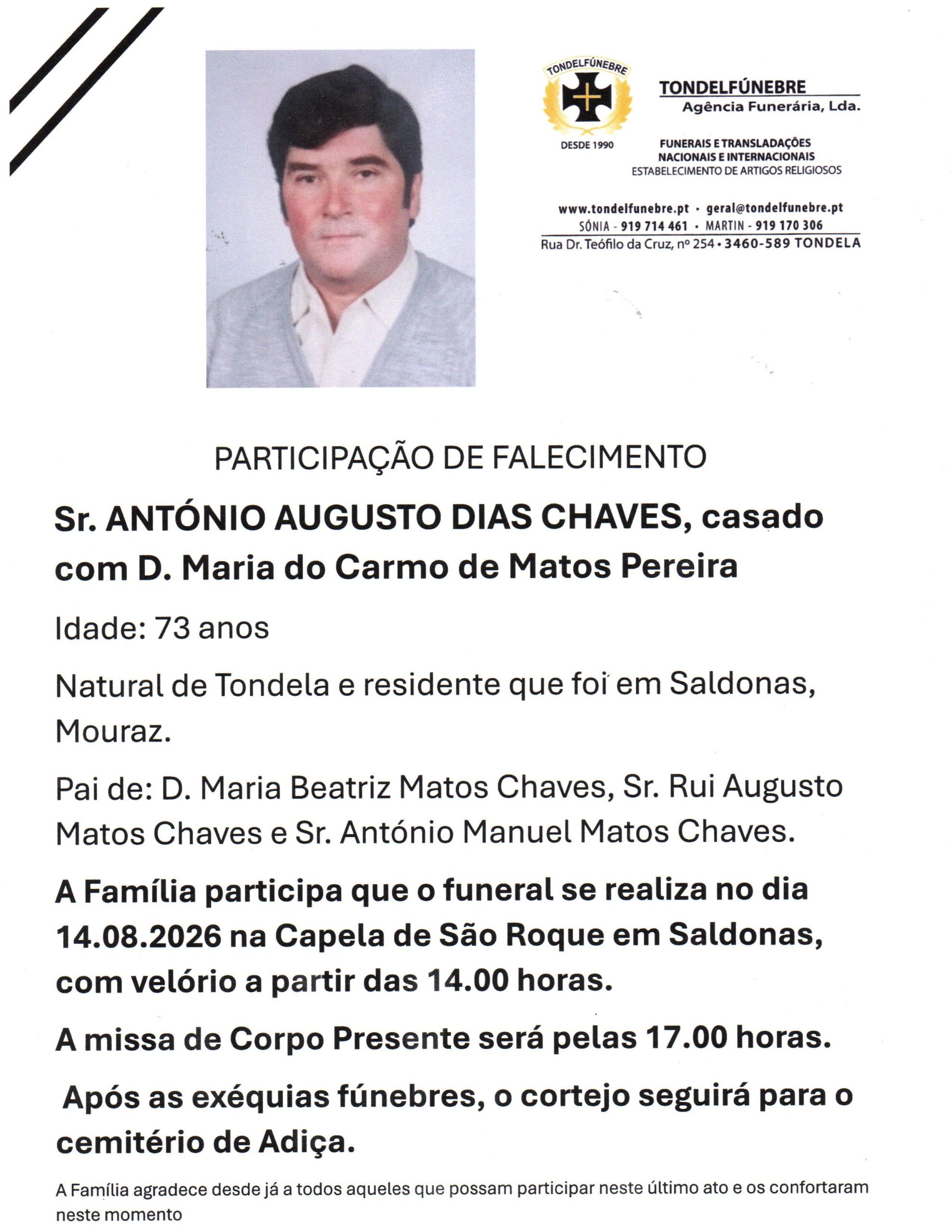 ANTÓNIO AUGUSTO DIAS CHAVES