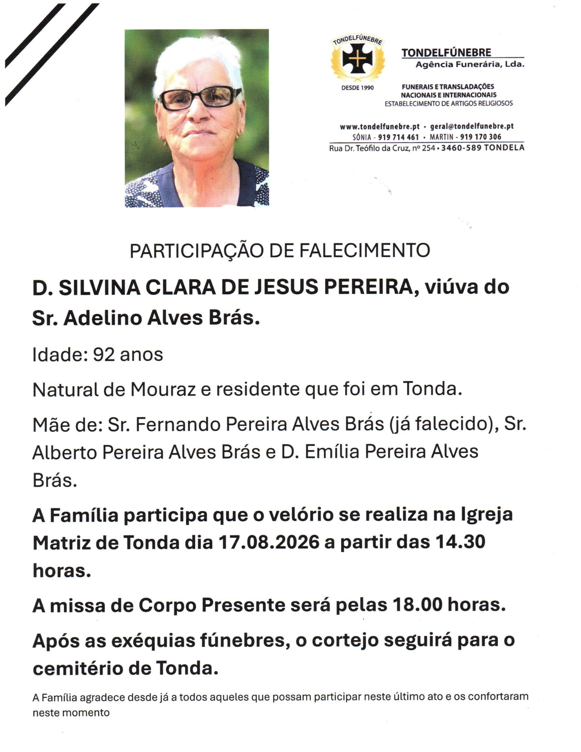 SILVINA CLARA DE JESUS PEREIRA
