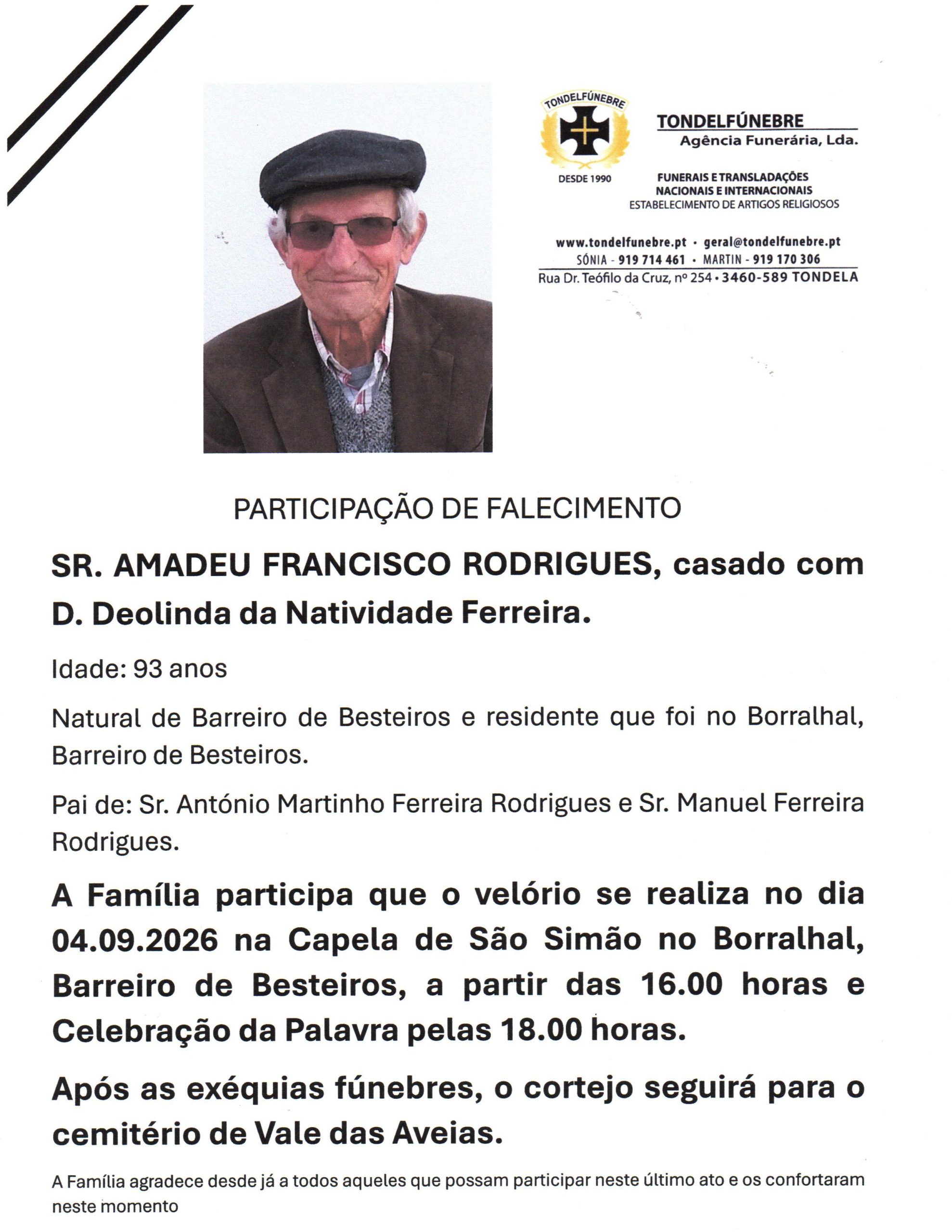 AMADEU FRANCISCO RODRIGUES