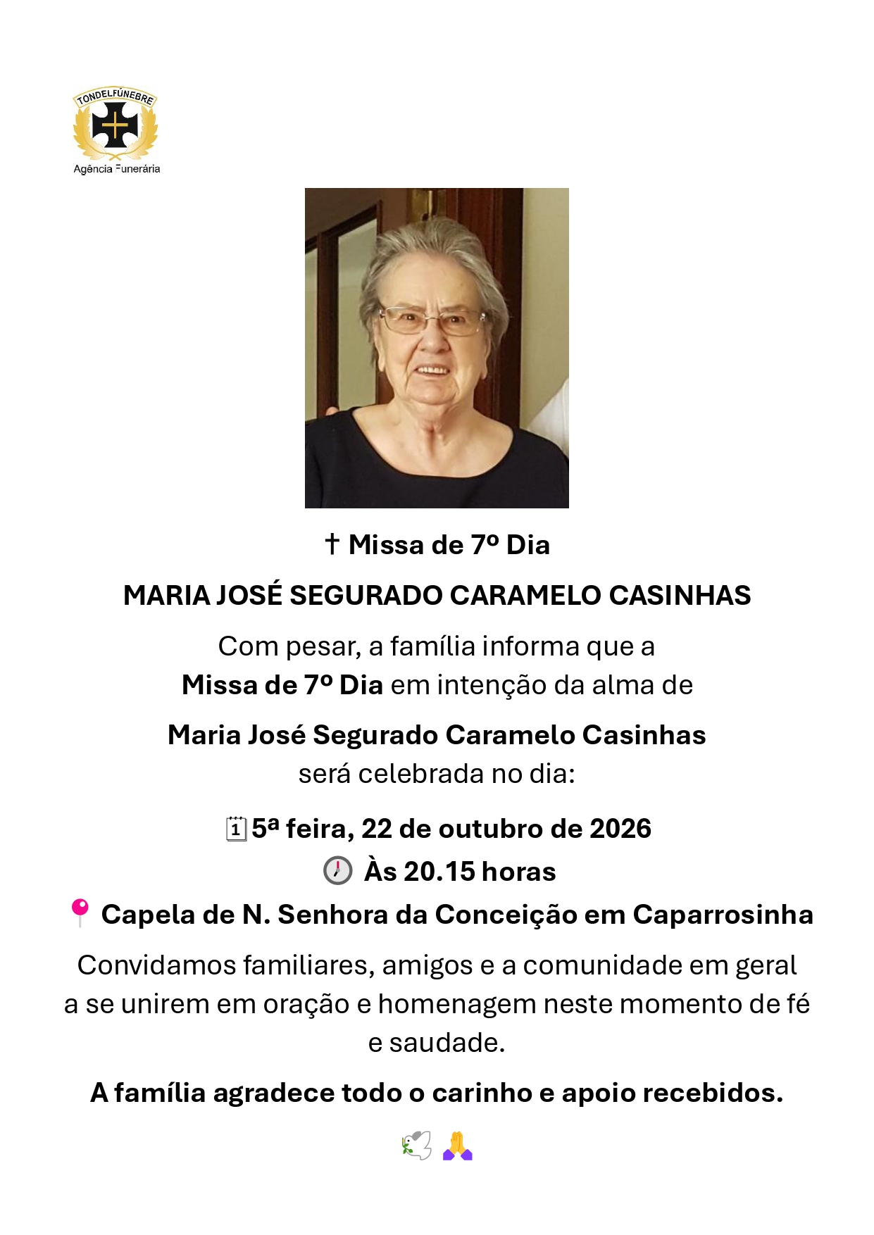 MARIA JOSÉ SEGURADO CARAMELO CASINHAS